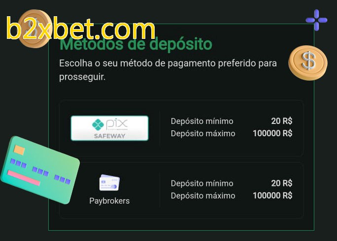 O cassino b2xbet.combet oferece uma grande variedade de métodos de pagamento